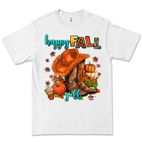 White happy fall y'all  cowgirl Premium Tee - AdoDesignShop