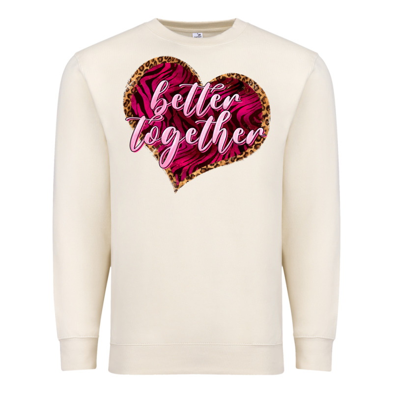 Better Together Valentine's Day Premium Sweatshirt by HowdyJamesFarm | Teevron