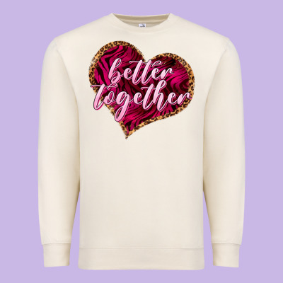 Better Together Valentine's Day Premium Sweatshirt Designed By Howdyjamesfarm