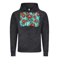 Vintage Arctic red roses with leopard background Vintage Hoodie - LillyAllenDesigns