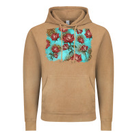 Vintage Camel red roses with leopard background Vintage Hoodie - LillyAllenDesigns