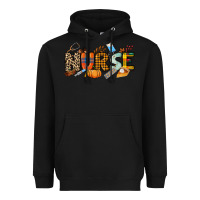 Black Fall Nurse Heavyweight Hoodie - NancyCooperArtShop