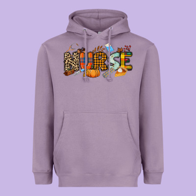 Fall Nurse Heavyweight Hoodie Designed By Nancycooperartshop