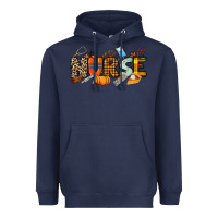 Navy Fall Nurse Heavyweight Hoodie - NancyCooperArtShop