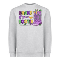 Heather Grey shake your bootie mardi gras Heavyweight Sweatshirt - MaliasSmallBusiness
