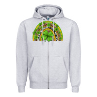 Heather Grey western st patricks rainbow Zipper Hoodie - Jasminsmagicworld