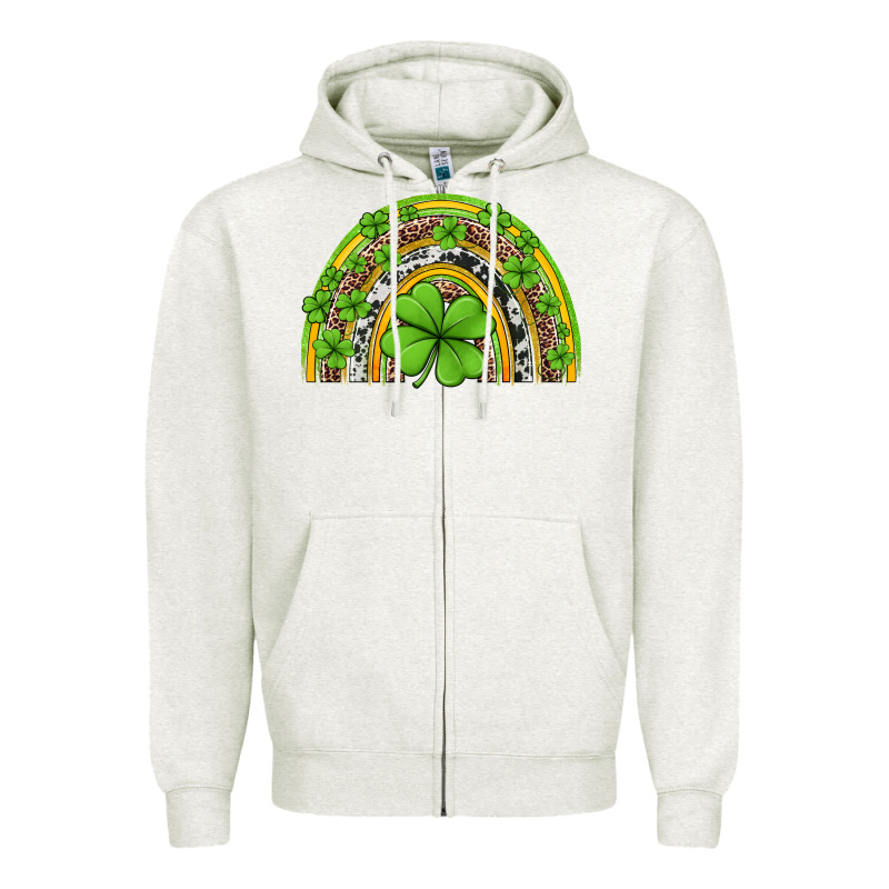 Western St Patricks Rainbow Zipper Hoodie by Jasminsmagicworld | Teevron