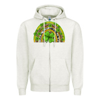 Oatmeal Heather western st patricks rainbow Zipper Hoodie - Jasminsmagicworld