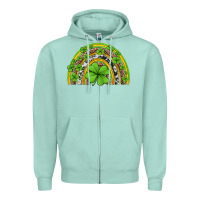 Seafoam western st patricks rainbow Zipper Hoodie - Jasminsmagicworld