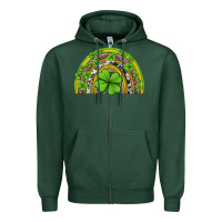 Sports Green western st patricks rainbow Zipper Hoodie - Jasminsmagicworld