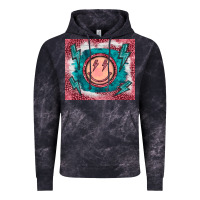Cloud Black western lightning bolt smiling face turquoise Vintage Hoodie - BarkalooDesign