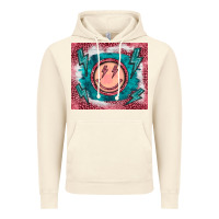 Vintage Artic western lightning bolt smiling face turquoise Vintage Hoodie - BarkalooDesign