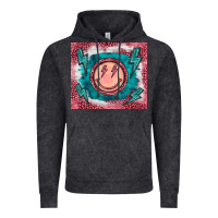 Vintage Black western lightning bolt smiling face turquoise Vintage Hoodie - BarkalooDesign