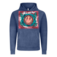 Vintage Denim western lightning bolt smiling face turquoise Vintage Hoodie - BarkalooDesign