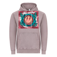 Vintage Zinc western lightning bolt smiling face turquoise Vintage Hoodie - BarkalooDesign