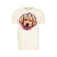 Vintage Arctic jack russel floral kopyası Vintage Tee - Jasminsmagicworld