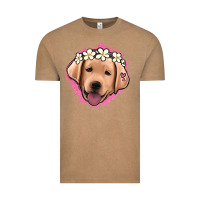 Vintage Coffee jack russel floral kopyası Vintage Tee - Jasminsmagicworld