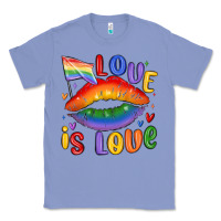 Colony Blue love is love lips Classic Tee - MaliasSmallBusiness