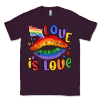 Plum love is love lips Classic Tee - MaliasSmallBusiness