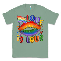 Sage love is love lips Classic Tee - MaliasSmallBusiness