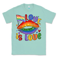 Seafoam love is love lips Classic Tee - MaliasSmallBusiness