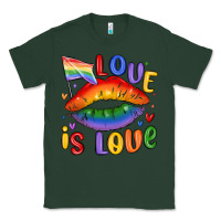 Sports Green love is love lips Classic Tee - MaliasSmallBusiness