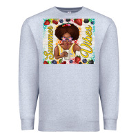 Heather Grey summer vibes afro kid Premium Sweatshirt - TumblerDesignByShophia
