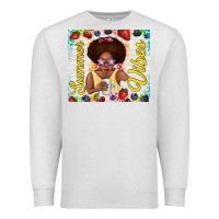 Oatmeal Heather summer vibes afro kid Premium Sweatshirt - TumblerDesignByShophia