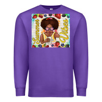Purple summer vibes afro kid Premium Sweatshirt - TumblerDesignByShophia
