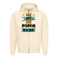 Sandshell world's best poppa ever Zipper Hoodie - Jasminsmagicworld