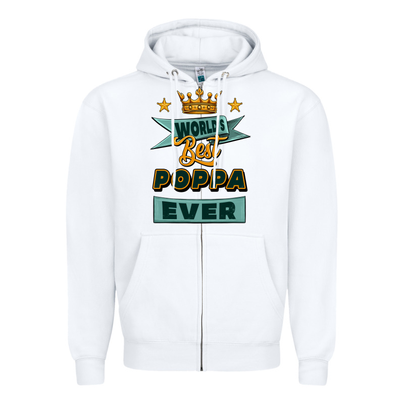 World's Best Poppa Ever Zipper Hoodie by Jasminsmagicworld | Teevron