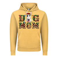Vintage Mustard Christmas Dog Mom Bull Terrier Vintage Hoodie - RanaPortraitStore