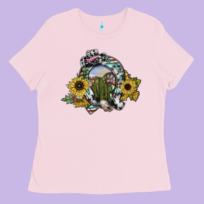 Western Horseshoe Ladies Tee Designed By Sublimationcraftshop