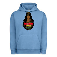 Pigment Pebble Blue Remember your roots Urban Hoodie - FaDigitalArtStudio