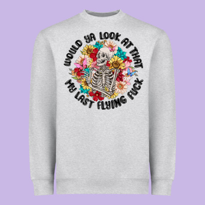 Would Ya Look At That My Last Flying Fuck Heavyweight Sweatshirt Designed By Maliassmallbusiness