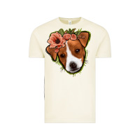Jack Russel Floral Vintage Tee | Teevron