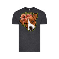 Vintage Black jack russel floral Vintage Tee - Jasminsmagicworld
