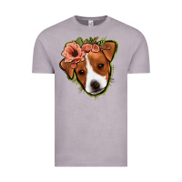 Vintage Zinc jack russel floral Vintage Tee - Jasminsmagicworld