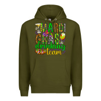 Army Green Mardi Gras drinking team Premium Hoodie - HowdyJamesFarm