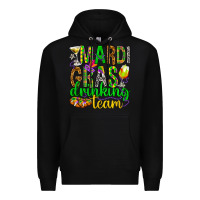 Black Mardi Gras drinking team Premium Hoodie - HowdyJamesFarm