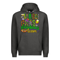 Charcoal Heather Mardi Gras drinking team Premium Hoodie - HowdyJamesFarm