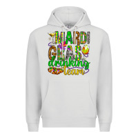 Dove Grey Mardi Gras drinking team Premium Hoodie - HowdyJamesFarm