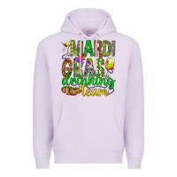 Lilac Mardi Gras drinking team Premium Hoodie - HowdyJamesFarm