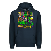 Navy Mardi Gras drinking team Premium Hoodie - HowdyJamesFarm