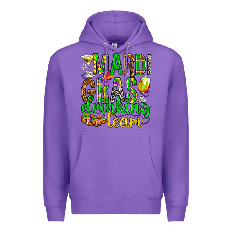 Mardi Gras Drinking Team Premium Hoodie by HowdyJamesFarm | Teevron