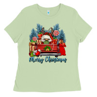 Matcha merry christmas gnomes truck Ladies Tee - FaDigitalArtStudio