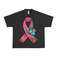 Pigment Black cancer ribbon and boxing gloves Urban Heavy Tee - AdoDesignShop