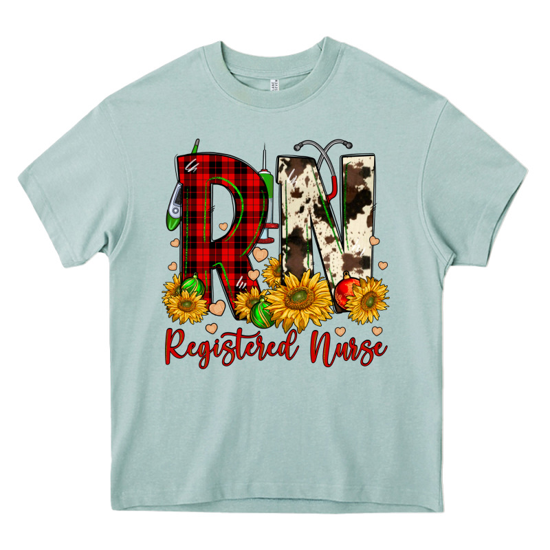 Christmas Rn Registered Nurse Heavy Core Tee by FaDigitalArtStudio | Teevron