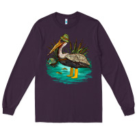 Plum fishing pelican camp Long Sleeve Tee - NancyCooperArtShop