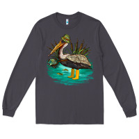 Smoke fishing pelican camp Long Sleeve Tee - NancyCooperArtShop